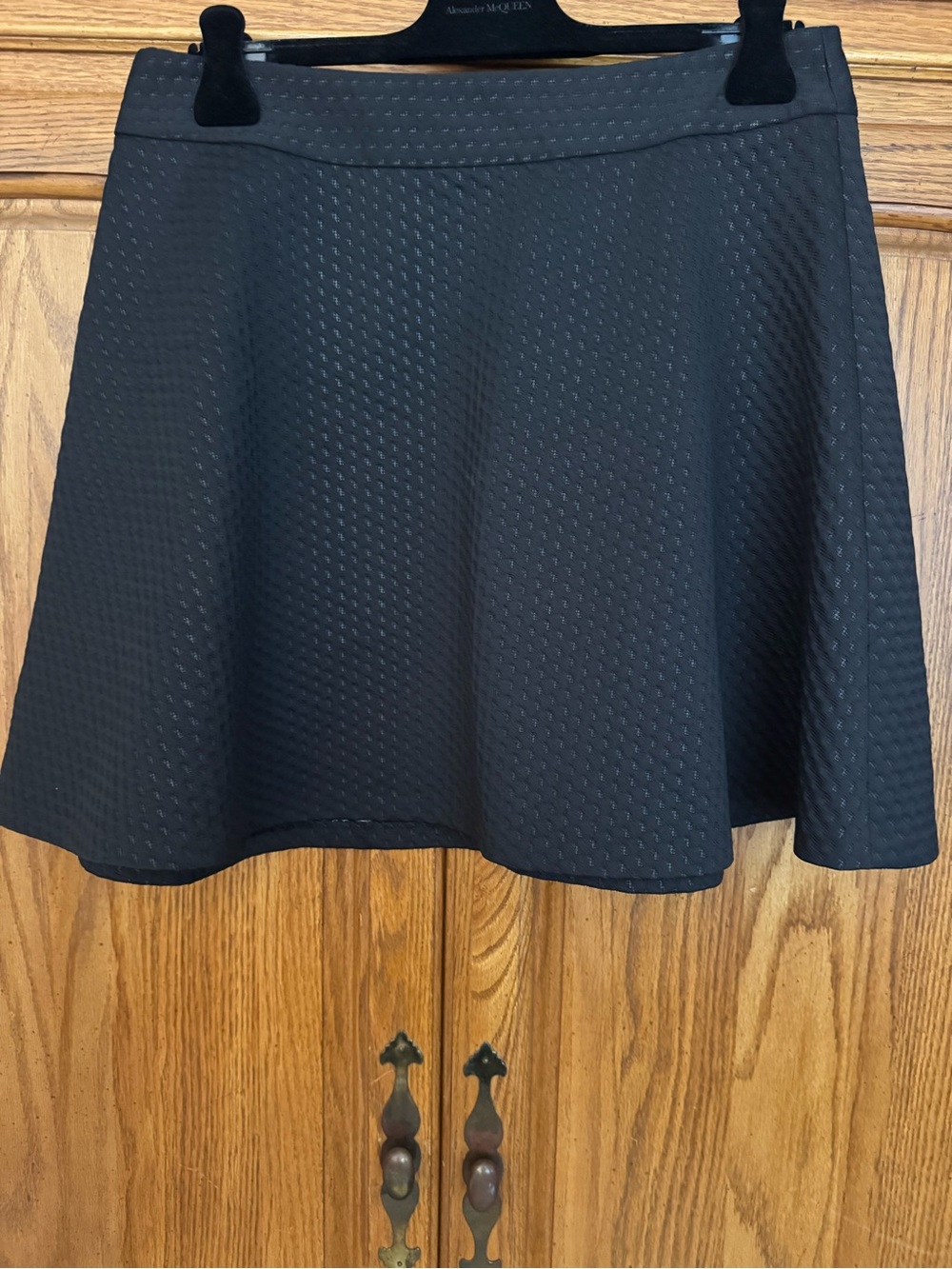 Banana Republic Black Textured Circle Skirt